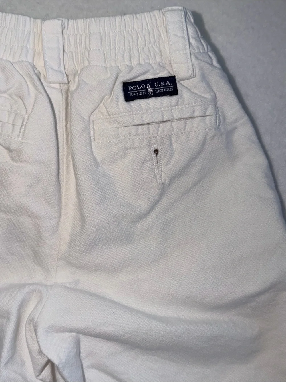 POLO by Ralph Lauren Infant Classic White Cotton Pants